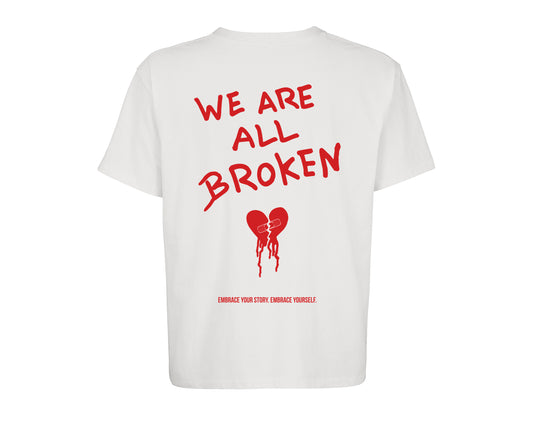 ALL BROKEN WHITE TEE