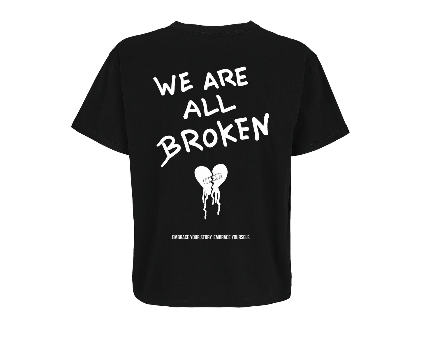 ALL BROKEN BLACK TEE